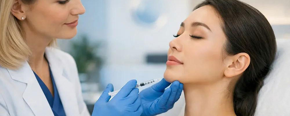 ماندگاری زاویه سازی صورت با تزریق ژل