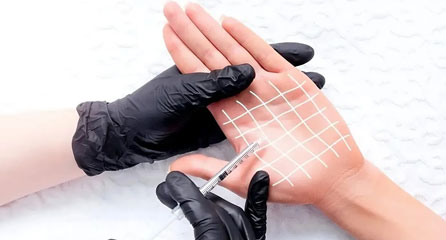 تزریق بوتاکس به کف دست